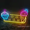 Letrero Publicitario de Luz de Neón LED Puesto del Mercado Nocturno Letrero de Luz Barbacoa Olla Caliente Luz Decorativa Pared de Fondo Caracteres Luminosos Otros