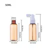 Botella de plástico con pulverizador lateral para agente de limpieza, botella pulverizadora de niebla fina, botella pulverizadora oral de 15 30 50 100 ml