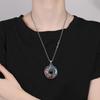 Collar vintage de esmalte cloisonné, estilo étnico, con doble cara, flor de peonía de fénix y ruyi, cadena larga de lana para mujer.