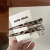 Presilha de cabelo versátil com estampa de leopardo coreana, tamanho grande para lavar o rosto e maquiagem, presilha para franja, presilha lateral, presilha bico de pato, design simples