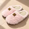 Pantuflas de algodón para mujer para otoño e invierno, de suela gruesa, antideslizantes, cálidas y afelpadas, adecuadas para uso en interiores, y también disponibles en estilo de pareja para hombre