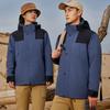 Jaqueta à prova de vento três em um workwear logotipo impresso personalizado engrossado masculino e feminino outono e inverno jaqueta ao ar livre workwear