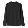 Camiseta Básica de Cachemir Proteico de 280G con Cuello Medio Alto para Mujer, Manga Larga, Térmica, Color Sólido, Corte Ajustado para Otoño e Invierno
