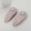 Pinza para el Cabello Adorable y Linda de Peluche Copo de Nieve para Mujer, Pinza para el Flequillo, Pinza para el Flequillo, Pinza para el Cabello de Perla de Agua Dulce, Accesorio para el Cabello