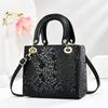 Bolsa de Mão de Lantejoulas de Luxo Leve para Mulheres 2025 Nova Bolsa Princesa Diana de Alta Qualidade Moda e Elegante Bolsa Transversal de Ombro Único Elegante