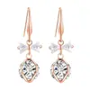 Pendientes de micro incrustaciones de circonita transfronterizos pendientes pendientes de lazo pendientes de perla pendientes de moda coreana pendientes fábrica al por mayor