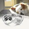 Anillo para Mascota con Circonita Incrustada, Super Lindo, Sencillo y de Moda, Anillo de Pata Personalizado para Mujer, Más Vendido en Amazon Transfronterizo
