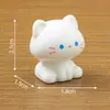 Miniatura de paisaje linda gatito siamés sentado vaca figura decoración DIY accesorio para colgar adorno de escritorio