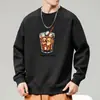 Moletom Masculino Pesado Outono/Inverno Cross-border Lightning Warehouse Tamanho Plus Casual Gola Redonda Estampa de Cola Manga Longa Solto Camiseta