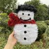 Decorações de Natal Pingente de Natal Boneco de neve de lã Floco de neve de Natal Sino de Natal Pingente para árvore de Natal