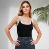 Amazon Transfronterizo 2025 Verano Nuevo Color de Contraste Sexy Delgado para Mujer Cuello en U Espalda Descubierta con Tirantes Mono Versátil