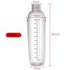 Vaso Mezclador Juego Completo de Coctelera Hecha a Mano de Cuatro Etapas Bar de Manivela Manual con Escala Herramienta para Jugo Leche Té Vaso para Té de Limón