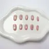 Pêssego Leite Claro Suave Marrom Nude Olho de Gato Estilo Coreano Acabamento Cool Unhas Usáveis 30 Peças Disponíveis para Atacado