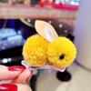 Lindo pasador de pelo de conejo de peluche 3D para niñas, pinza lateral para flequillo que no daña el cabello, dulce pasador festivo del Año del Conejo para niñas