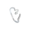 Anillo de serpiente animal de joyería simple transfronterizo Europa y Estados Unidos personalidad exagerada retro hombres y mujeres anillo de apertura de serpiente animal sinuoso