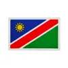 Parche de bandera de PVC con superficie de gancho de velcro de lana, etiqueta de epoxi, banderas africanas en stock