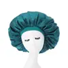 Gorro de Dormir Personalizado Transfronterizo de Amazon, Gorro Redondo de Satén Extra Grande con Ala Ancha, Gorro de Tejido de Punto de Satén para Mujer de Alta Elasticidad