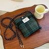 Original Nuevo Invierno Nuevo Corea del Sur Dongdaemun Bolso Cruzado para Mujer Lana Moda Casual Cuadros Estudiante Viajero