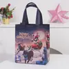 Bolsa Tote de Tela No Tejida Modelo Nuevo Navideño con Stock en Amazon Bolsa para Dulces de Halloween Laminada Papá Noel