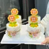2026 Feliz Dia do Professor Decoração de Bolo Topper Buquê de Girassol Cartão de Agradecimento Inserto de Decoração para Assar