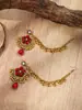Venta Directa de Fábrica del Nuevo Conjunto de Dos Piezas de Aretes y Cadena para Oreja Estilo Bohemio de Lujo Ligero Retro con Flor, Perla y Borla de Pedrería