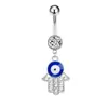 Novo piercing de umbigo Amazon Europeu e Americano Olho do Diabo chave Amor Diamante embutido joia de piercing atacado transfronteiriço