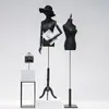 Maniquí de Vestido de Novia para Mujer de Medio Cuerpo Soporte de Exhibición en Ventana Cuerpo Humano Falso Maniquí Negro de Cuerpo Completo para Exhibición de Vestidos