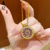 Tienda de Oro Mismo Estilo Collar de Corazón Picado Chapado en Oro Alta Retención de Color Floral Mariposa Moneda de los Cinco Emperadores Collar Venta al por Mayor