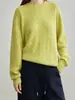 Raff estilo similar 100% lana de oveja tejido de ochos cuello redondo jersey sin costuras una pieza suéter de lana suéter mujer otoño invierno