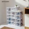 Caja de zapatos de acrílico transparente con tapa de hebilla abierta lateral gruesa AJ, caja de zapatos, caja de almacenamiento de zapatos, zapatero plegable, gabinete para zapatos