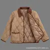 Xiangfeng 2025 Solapa Cuadros de Rombos Ropa de Abrigo Otoño e Invierno Color de Contraste Nuevo Ropa de Abrigo Ligera de Algodón Chaqueta Corta de Algodón Ropa de Abrigo Suelta de Algodón