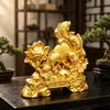 Atacado de FábricaMúltiplos Estilos Peixe Koi Ano Após Ano Peixe Dragão Dourado Casa Escritório Atrair Riqueza Desktop Ornamentos de Liga