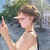 Gorro de seda helada para el sol de verano, visera para montar al aire libre, protección UV, protección facial completa para el cuello, protector solar tres en uno