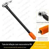 Tubo de inflação de bomba de ar montado em carro com tubo de ar de inflador integrado à bateria Tubo de ar de especificação de rosca M6 tubo de ar de pneu