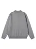 Chaqueta de punto con empalme de camisa a cuadros para hombre 2025 Otoño Nuevo Cardigan de punto casual holgado Tendencia