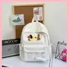 Mochila fofa estilo ins japonesa para estudantes do ensino médio feminino, mochila de veludo cotelê, mochila casual para campus para estudantes universitários