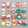 Papá Noel Muñeco de Nieve Pegamento Cremoso DIY Pasador Hecho a Mano Imán de Refrigerador Material Decorativo Accesorios de Resina Venta al por Mayor