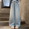 Jeans de Primavera y Otoño para Niñas 2026 Nuevos Elegantes Pantalones Anchos Holgados para Niños Mayores Atuendo de Primavera con Diseño de Salpicaduras de Tinta