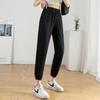 Pantalones Jogger Casuales de Cintura Alta para Mujer Novedad Verano 970, Pantalones Versátiles de Seda Helada de Nueve Puntos para Mujer con Alta Elasticidad