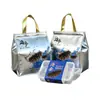 Bolsa para Alimentos Frescos, Bolsa Térmica para Frutos do Mar, Bolsa de Mão Não Tecida com Folha de Alumínio para Conservação de Frescos Refrigerados, Embalagem para Levar e Bolsa de Presente para Entrega