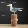 Adornos de Tocón de Árbol de Madera Maciza para Casa de Pájaros, Decoración del Hogar Mediterráneo Artesanías de Madera, Tallas en Madera, Decoraciones para Oficina y Restaurante