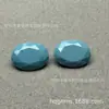 Anillo Ovalado con Turquesa Azul Sintética en Forma de Gota de Agua Nano Diamante y Espinela Nano Sintética Wuzhou Piedra Artificial Cara Venta al por Mayor