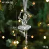 Colgante de Cristal de Hielo Navideño Adorno para Árbol de Navidad Ángel de Acrílico Transparente Luz Decoración de Lujo Utilería para Escena