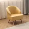 Sofá individual de tejido técnico balcón apartamento pequeño dormitorio sin lavado cómodo sofá perezoso madera maciza nórdica simple moderno