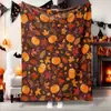 Bestseller transfronterizo de Amazon: Manta de franela de Halloween con estampado de tema de fiesta de calabaza y Navidad