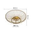 Cesta de Frutas de Hierro Forjado Estilo Europeo Creativo Plato de Frutas de Tres Capas Cesta de Frutas Simple y Moderna Cesta de Almacenamiento para Frutos Secos para el Hogar Sala de Estar