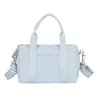 Bolsa de Nylon Nueva para Mujer de Otoño e Invierno Bolso Cuadrado Pequeño de Moda Casual Bolso de Hombro Cruzado de Color Sólido Simple Gran Capacidad