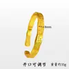 Novo Bracelete Aberto Brilhante da Sorte Estilo Chinês Hello Kitty Onda Sólida para Mulheres, Presente de Luxo Leve
