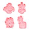 Molde para Galletas Serie Animales Aztecas Molde para Galletas Dibujos Animados 3D Galletas Impresas Simuladas de Arcilla DIY