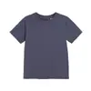 Camiseta de Manga Corta para Niños de Algodón Pesado con Spandex 180g, Camiseta Básica Elástica Versátil de Cuello Redondo para Niños Mayores, DIY para Niños Pequeños